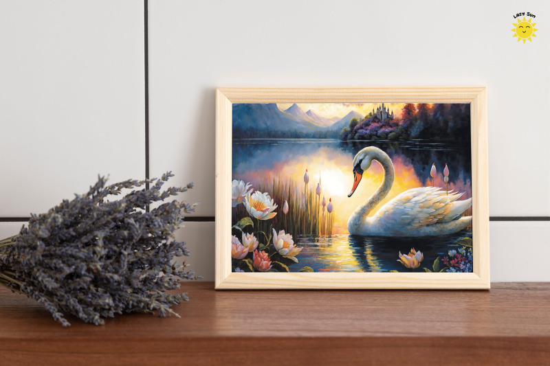 watercolor-beautiful-swan-lake-backgrounds