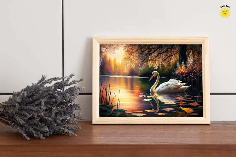 watercolor-beautiful-swan-lake-backgrounds