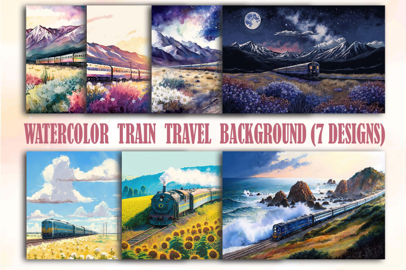 watercolor-train-travel-backgrounds