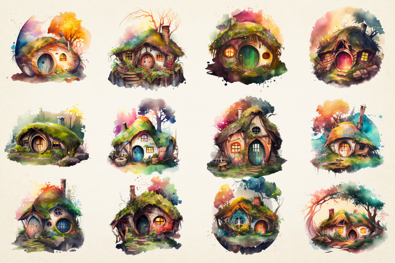 colorful-hobbit-house-sublimation-bundle-12-png-file