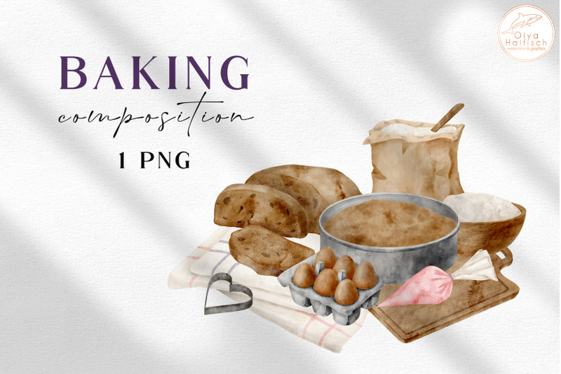 watercolor-fresh-baked-bread-png-pastry-bakery-clipart