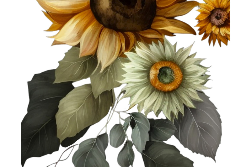 sunflowers-flowers-clipart