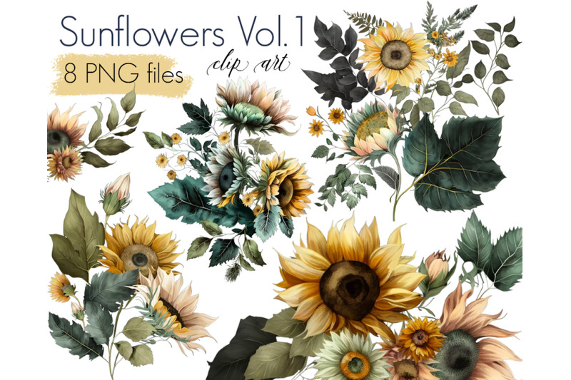 sunflowers-flowers-clipart