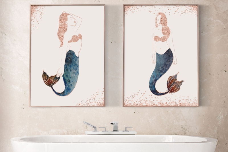 mermaids-glitter-illustrations