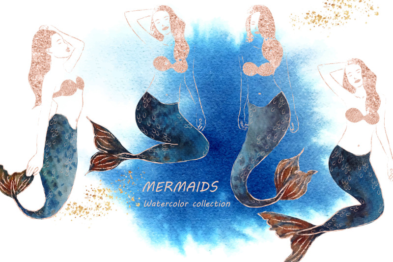 mermaids-glitter-illustrations