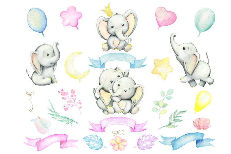 elephant-watercolor-clipart-cute-baby-elephant-png-baby-girl-boy-cl