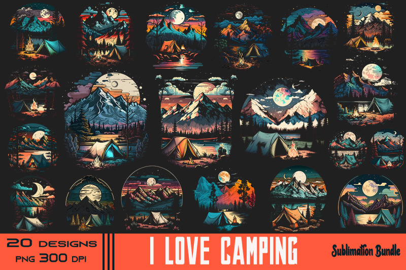 i-love-camping-sublimation-bundle