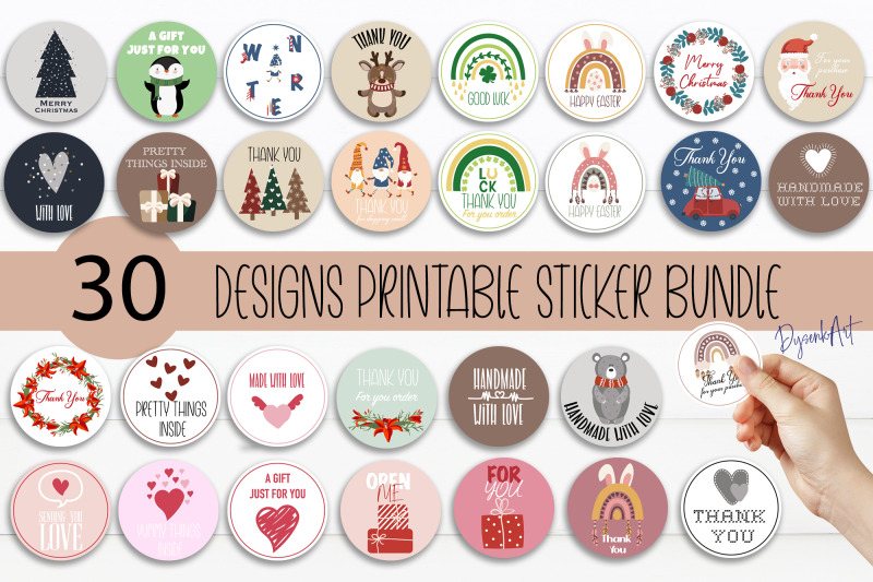 holidays-stickers-bundle-round-thank-you-stickers