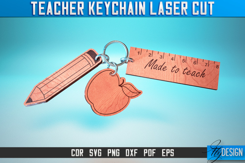 Teacher Keychain Laser Cut Svg Teacher Laser Cut Svg Design Cnc By Fly Design Thehungryjpeg 