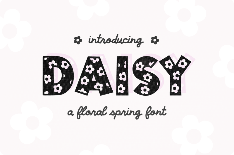 daisy-spring-floral-pattern-font