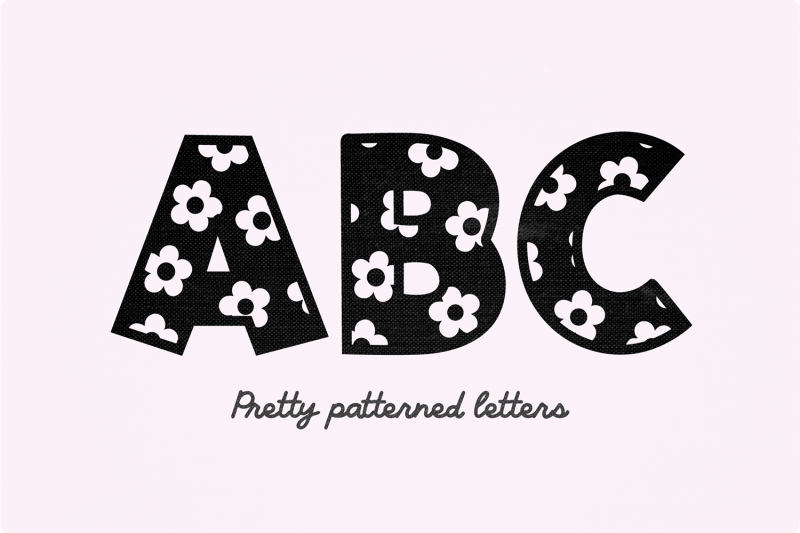 daisy-spring-floral-pattern-font