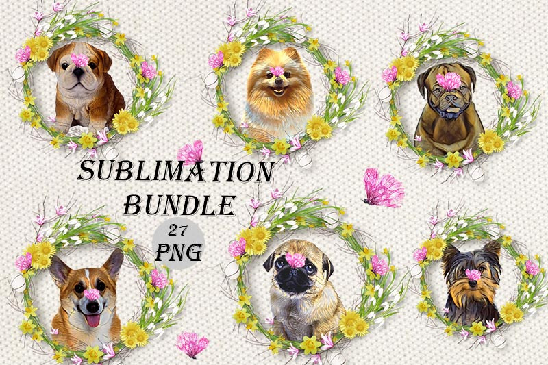sublimation-flower-easter-baby-dog-sublimation-bundle