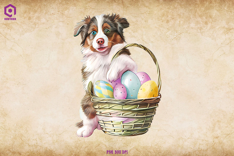 easter-australian-shepherd-clipart