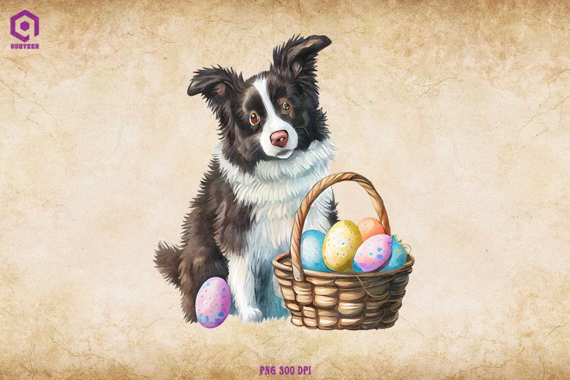 easter-border-collie-dog-clipart