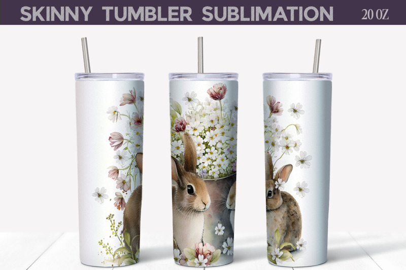 easter-bunny-floral-tumbler-wrap