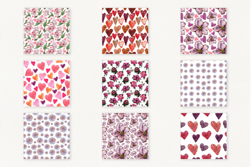 hearts-amp-flowers-valentine-clipart-and-patterns