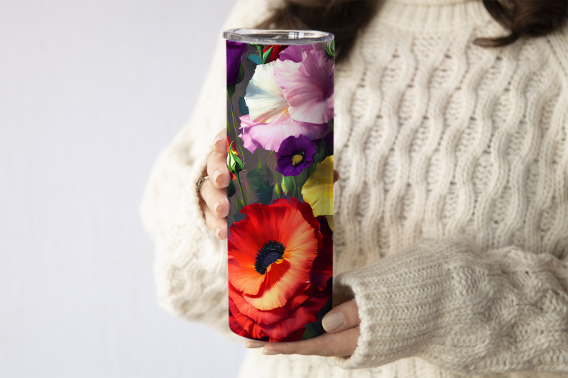 delightful-bouquet-20-oz-skinny-tumbler-wrap-with-floral-design