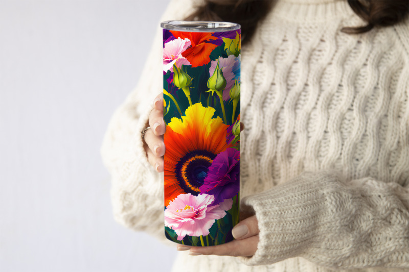 delightful-bouquet-20-oz-skinny-tumbler-wrap-with-floral-design