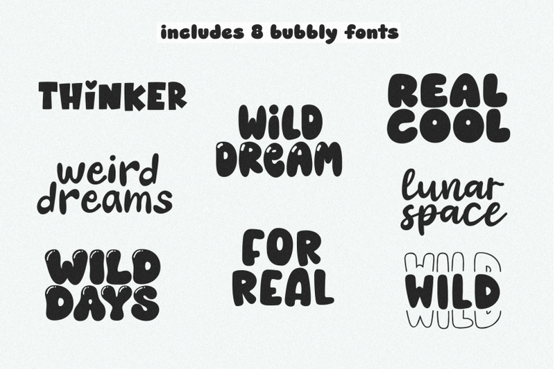 bubbly-retro-font-bundle
