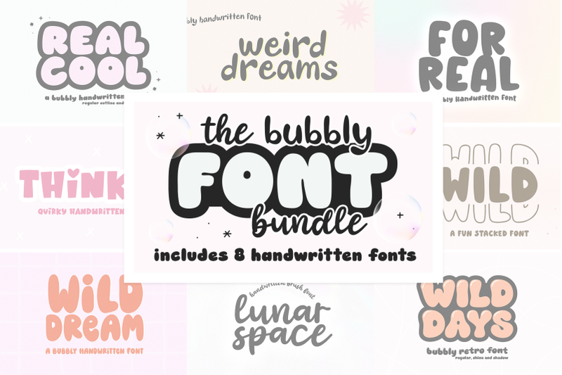 bubbly-retro-font-bundle