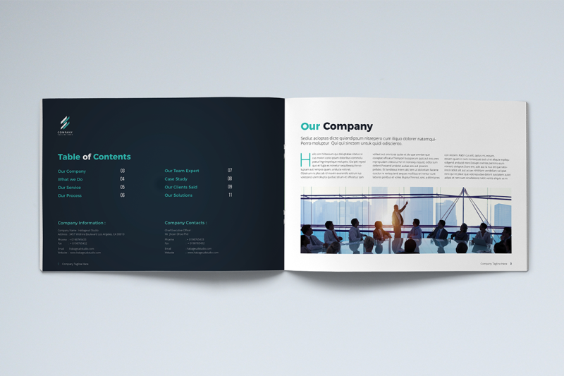 company-profile-landscape-template