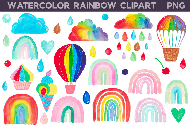 watercolor-rainbow-clipart-cute-rainbow-illustration-nbsp