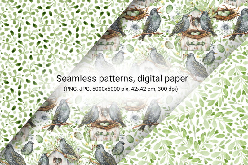 starling-family-spring-birds-seamless-digital-paper