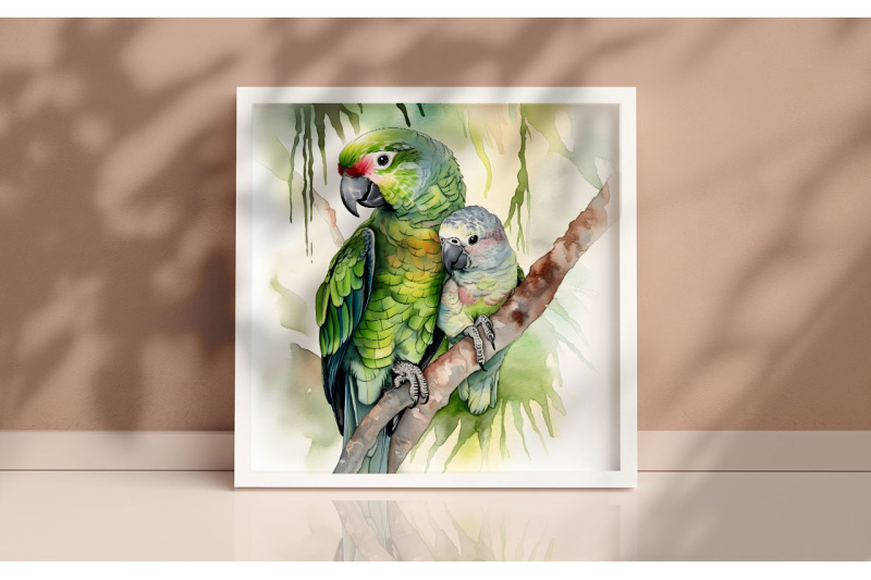 mother-amazon-parrot-background