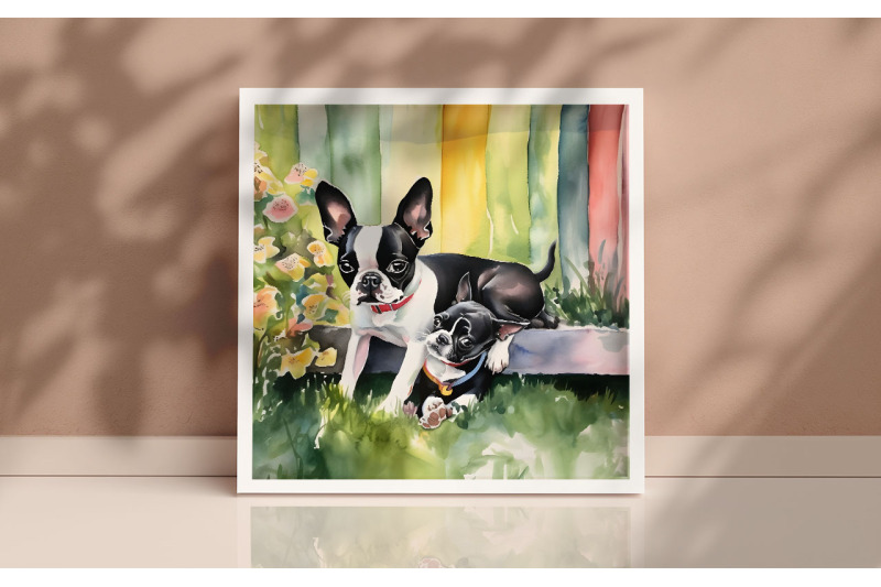 mother-boston-terrier-background