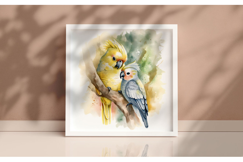 mother-cockatiel-background