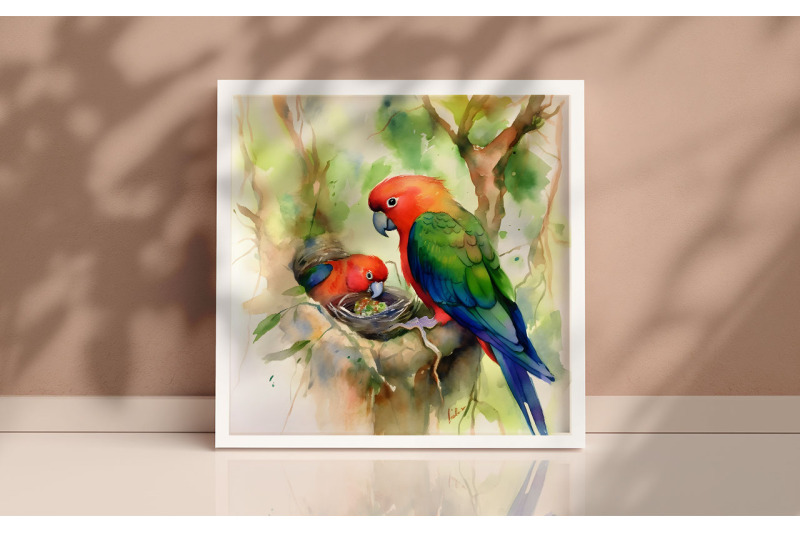 mother-eclectus-parrot-background