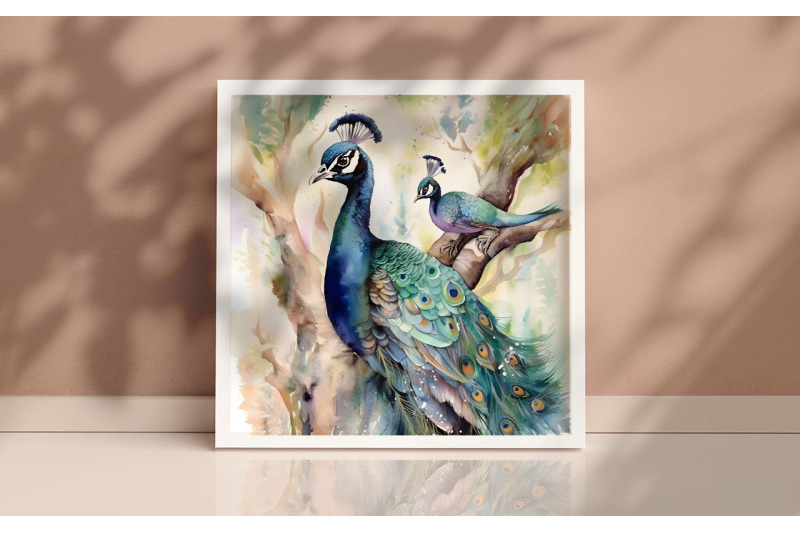 mother-peafowl-background