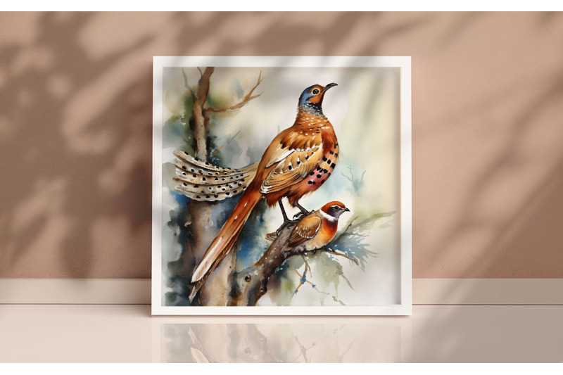 mother-pheasant-background