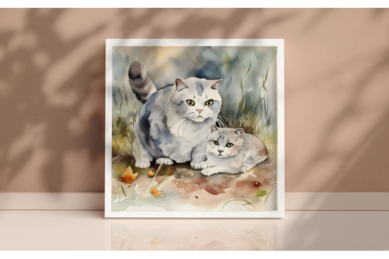 mother-scottish-fold-cat-background