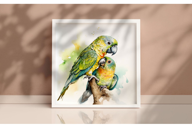 mother-senegal-parrot-background