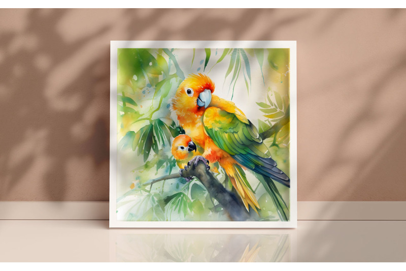 mother-sun-conure-background