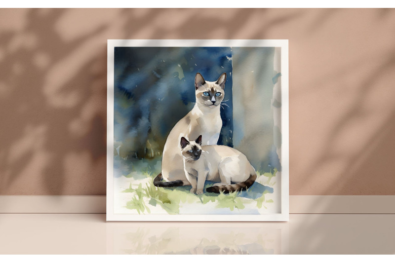 mother-tonkinese-cat-background