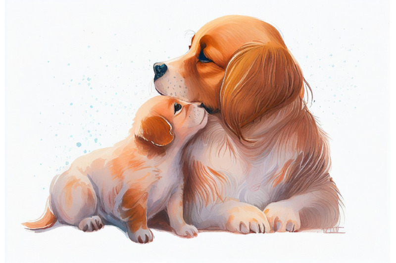cute-puppy-and-mommy-dog-mothers-day-collection