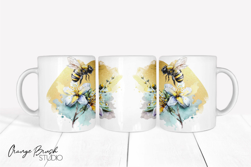 bee-mug-wrap-sublimation-design-coffee-mug-sublimation-wrap