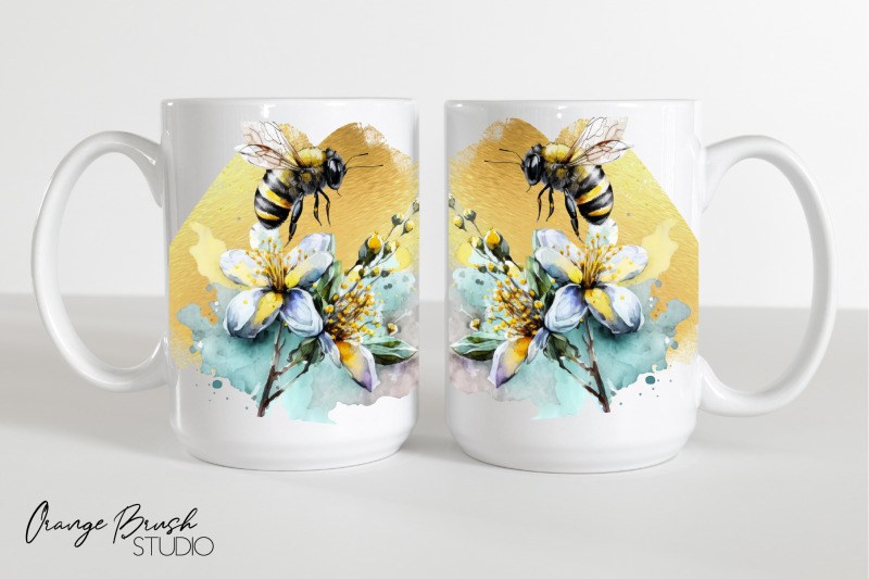 bee-mug-wrap-sublimation-design-coffee-mug-sublimation-wrap
