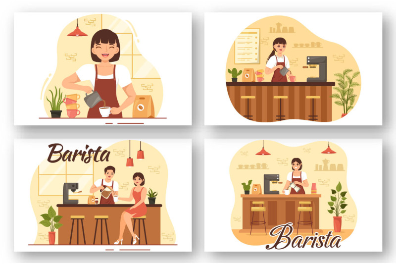 12-barista-making-coffee-illustration