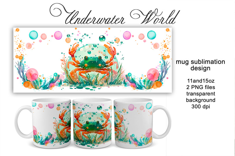 sublimation-mug-design-cute-crab-png-file