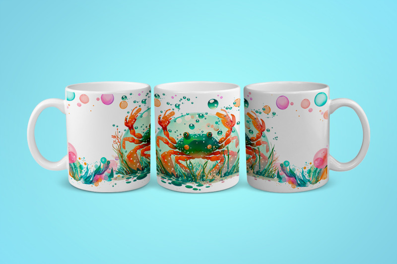 sublimation-mug-design-cute-crab-png-file
