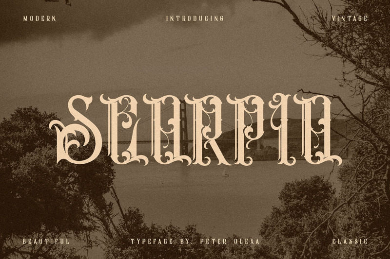 scorpio-vintage-ornamental-font