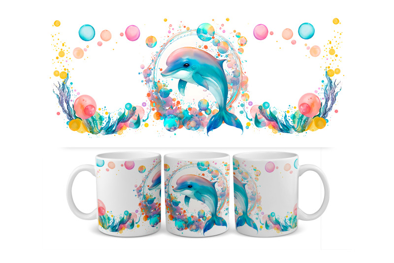 sublimation-mug-design-cute-dolphin-png-file