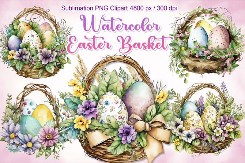 watercolor-easter-eggs-floral-basket-clipart-png