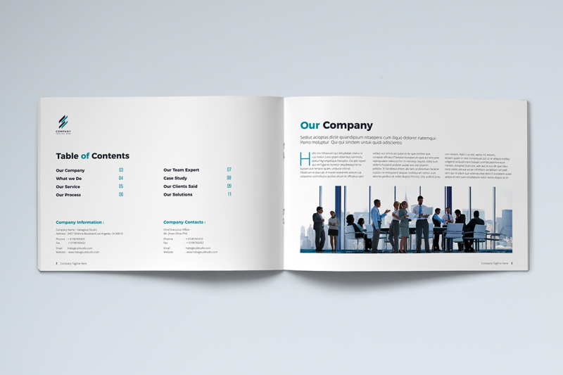 company-profile-landscape-template