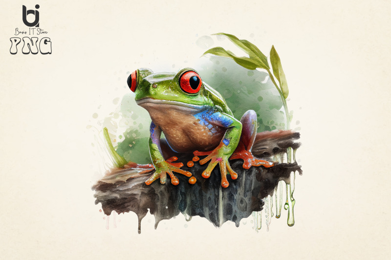 cute-frog-watercolor-bundle-sublimaiton-png-file