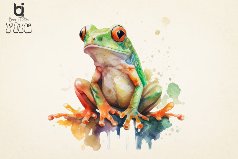 cute-frog-watercolor-bundle-sublimaiton-png-file