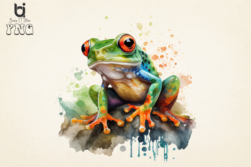 cute-frog-watercolor-bundle-sublimaiton-png-file